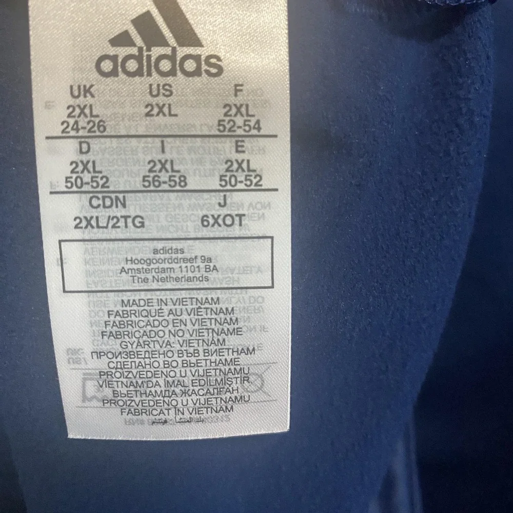 NWT Adidas Pullover Men 2XL Navy Stadium Aeroready 1/4 Snap Long Sleeve Athletic